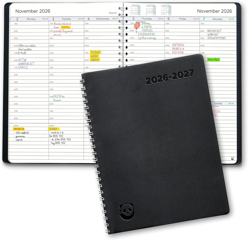 Academic Diary 2026-2027 by  - A5 Diary, Week to View - Softcover, 30 Minute Intervals Teacher Planner, Mid Year Work and Appointment Diary, July 2026 to August 2027