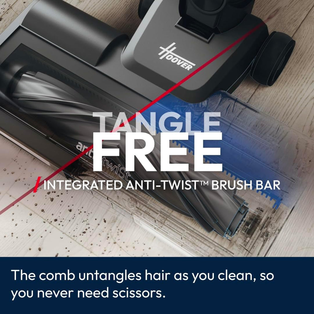 HF1 Max Cordless Vacuum Cleaner anti Hair Wrap 200W, 50-Min Runtime Rechargeable, 3 Speeds, Double Edge Cleaning, LED Headlight, HEPA Fliter, Crevice Tool & Motorised Pet Tool [HF1M10P]