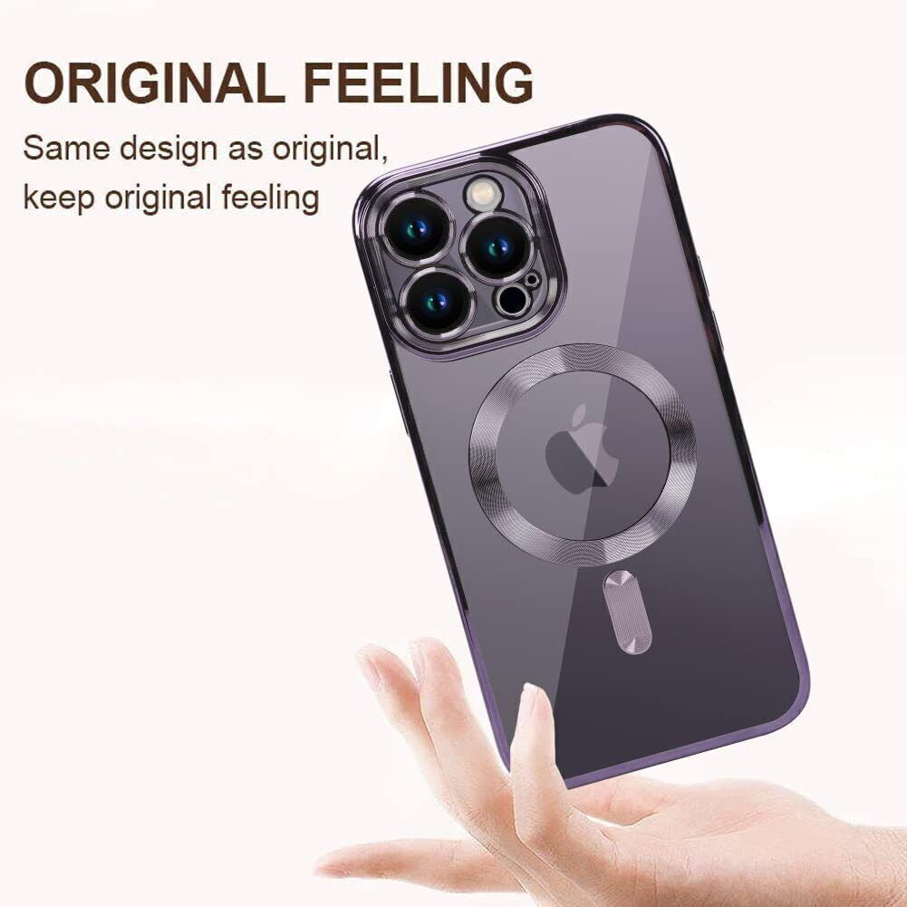 Magsafe with Lens Glass Case for Iphone 17 Pro Max 16Pro 17E 15 14 13 12 SE 2022