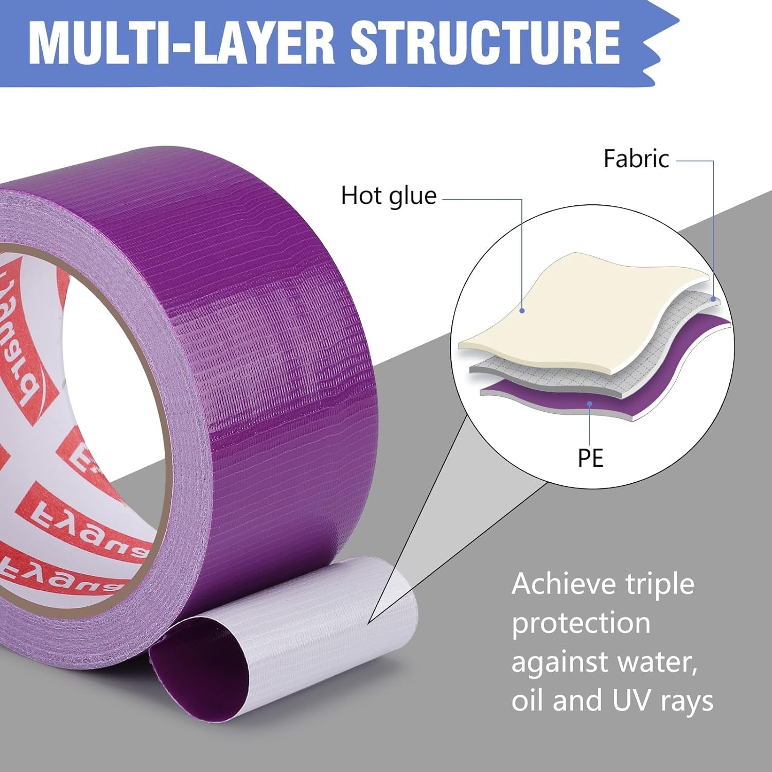 8 Rolls Duct Tape Rainbow, 48Mm X 9M Gaffer Tape 210Μ Waterproof Tape Weatherproof for Indoor and Outdoor Repair Fastening Reinforcing (72M in Total)