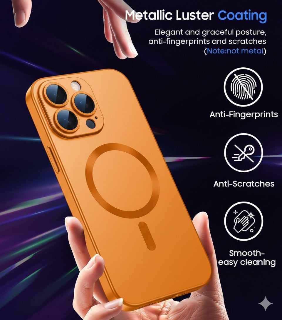 Magsafe Case for Iphone 17 Pro Max 16 Pro Max 17E 15 plus 14 13 12 SE Lens Glass
