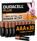 plus AAA Batteries, 30 Pieces, Alkaline Batteries 1.5V, up to 100% Extra Life with Power Boost Ingredients, Reliability for Daily Devices, 0% Plastic Packaging, MN2400
