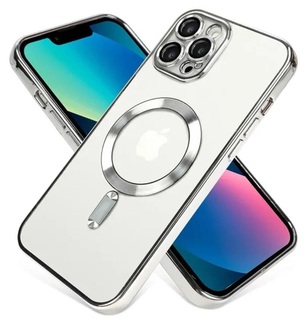 Magsafe with Lens Glass Case for Iphone 17 Pro Max 16Pro 17E 15 14 13 12 SE 2022