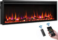 60"/152Cm Castello Slim Frame Recessed Media Wall Inset Electric Fireplace with Multi Flame Colours 750W/1500W