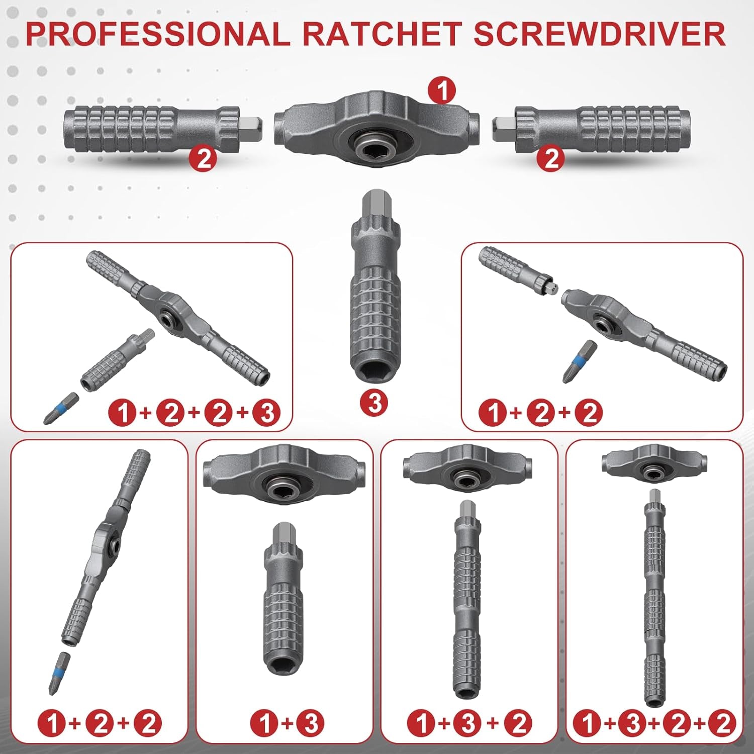 Ratchet Screwdriver Set, 66 in 1 Magnetic Screwdriver Sets,Magnetic Screwdriver Sets,Ratchet Allen Key Set,Suitable for Furniture Assembly, Precision Electrical Appliance Repair
