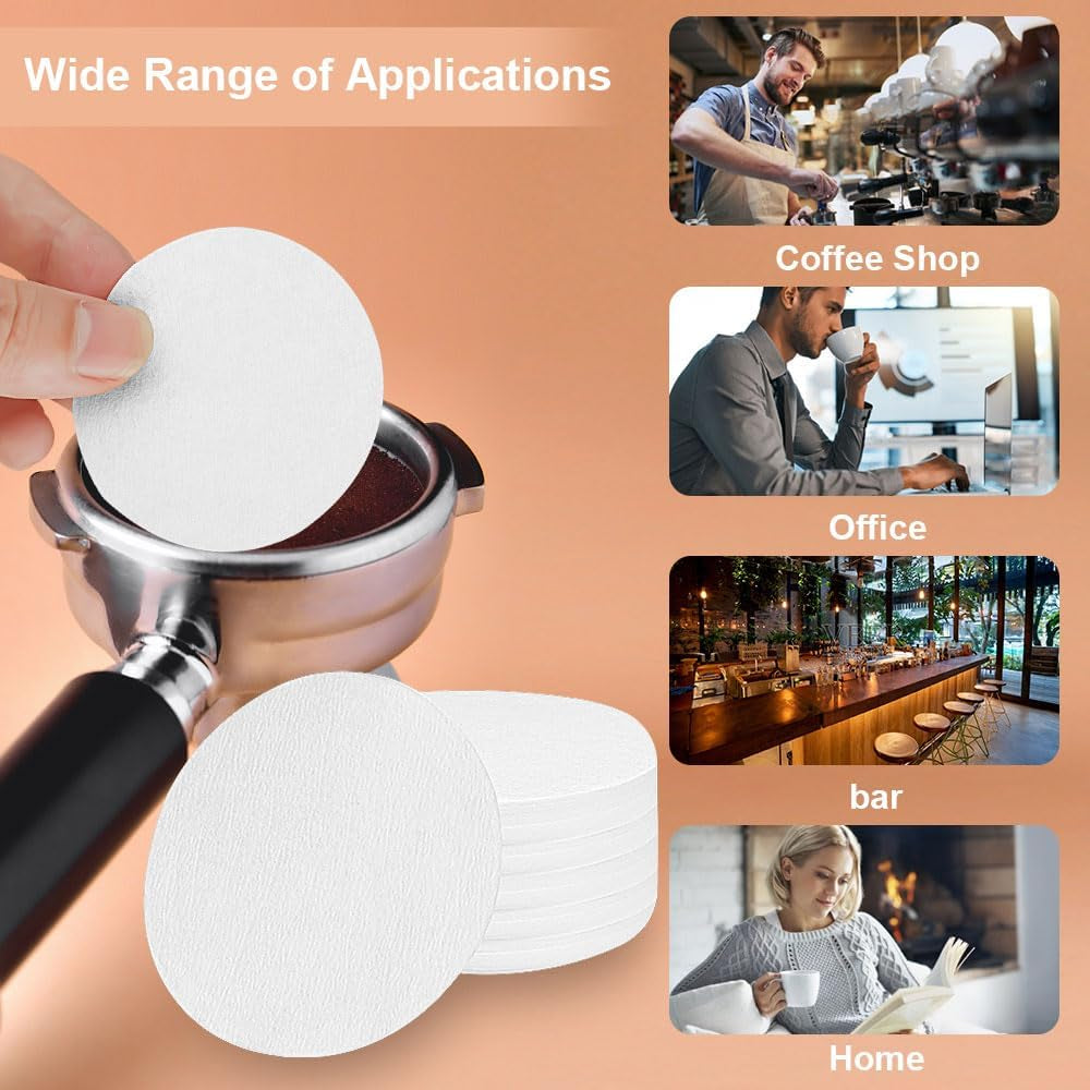 100 Pcs Natural Coffee Filters Papers, 6.4X6.4 Cm round Paper Filters Compatible with Aeropress and Espresso Makers, Microfilters Replacement Must-Have Coffee Accessories, White