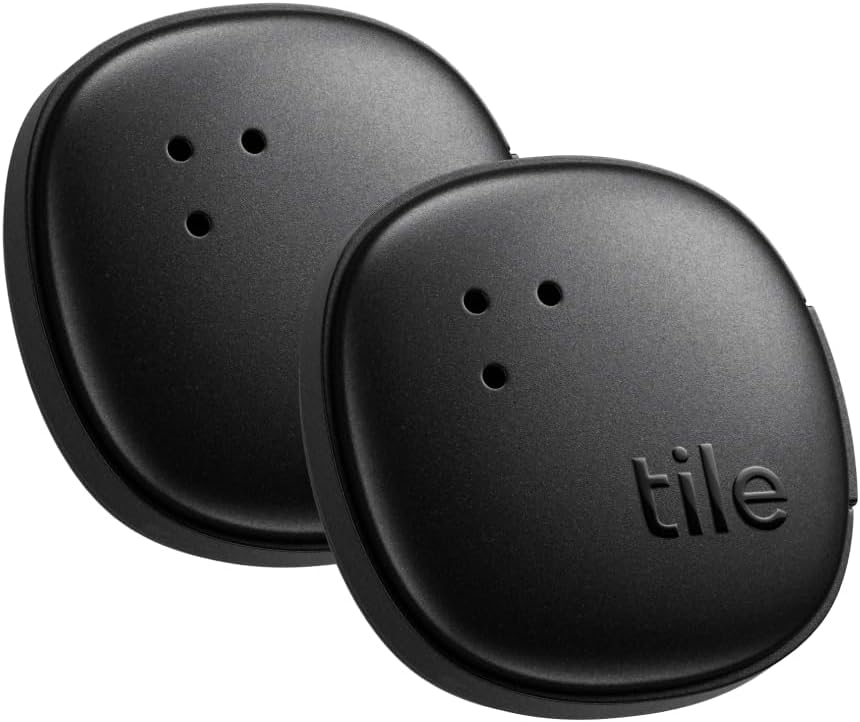 by  Sticker - Small Bluetooth Tracker, Remote Finder and Item Locator for Bikes, Glasses and More, Both Ios and Android Compatible, Phone Finder, Pack of 2 (Black)