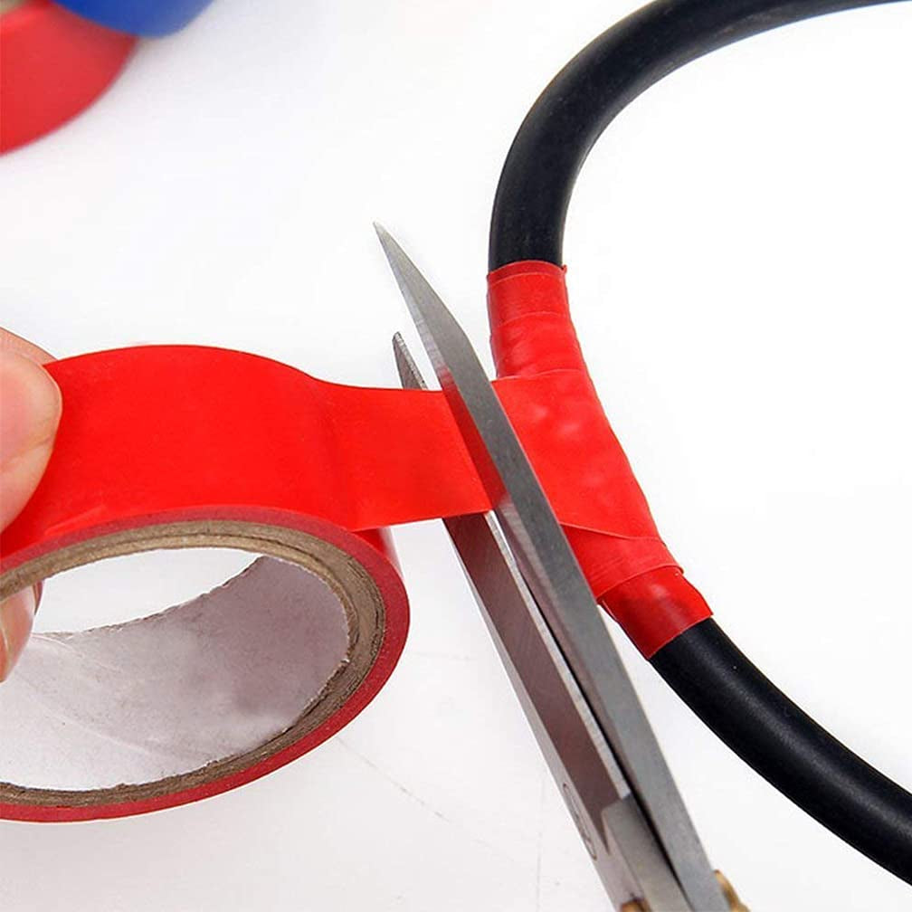 6 Pack Mixed Colour Electrical Insulation Tape Adhesive Gaffer PVC Tape 10M X 17MM (32.8 Feet X 0.67 Inches)