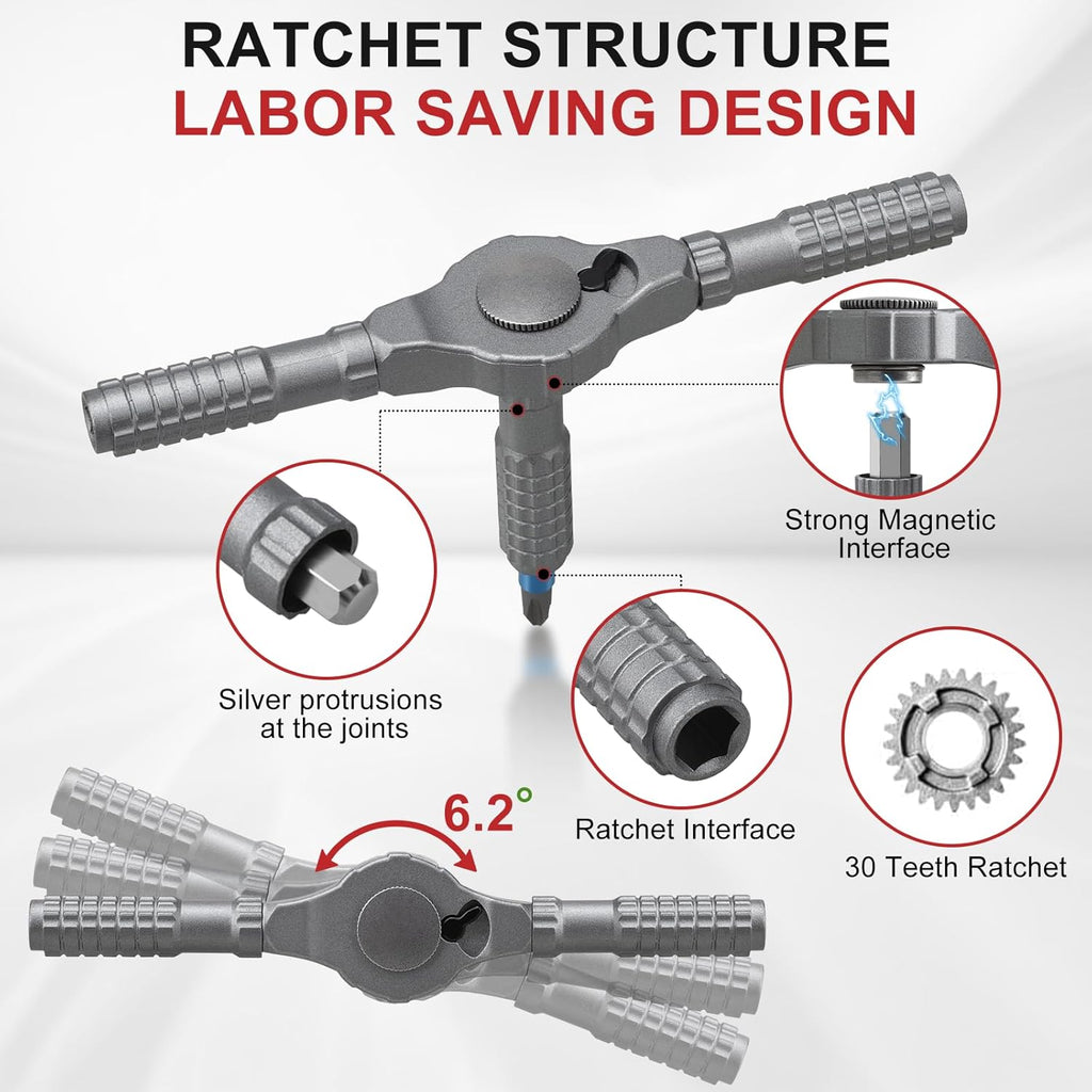 Ratchet Screwdriver Set, 66 in 1 Magnetic Screwdriver Sets,Magnetic Screwdriver Sets,Ratchet Allen Key Set,Suitable for Furniture Assembly, Precision Electrical Appliance Repair