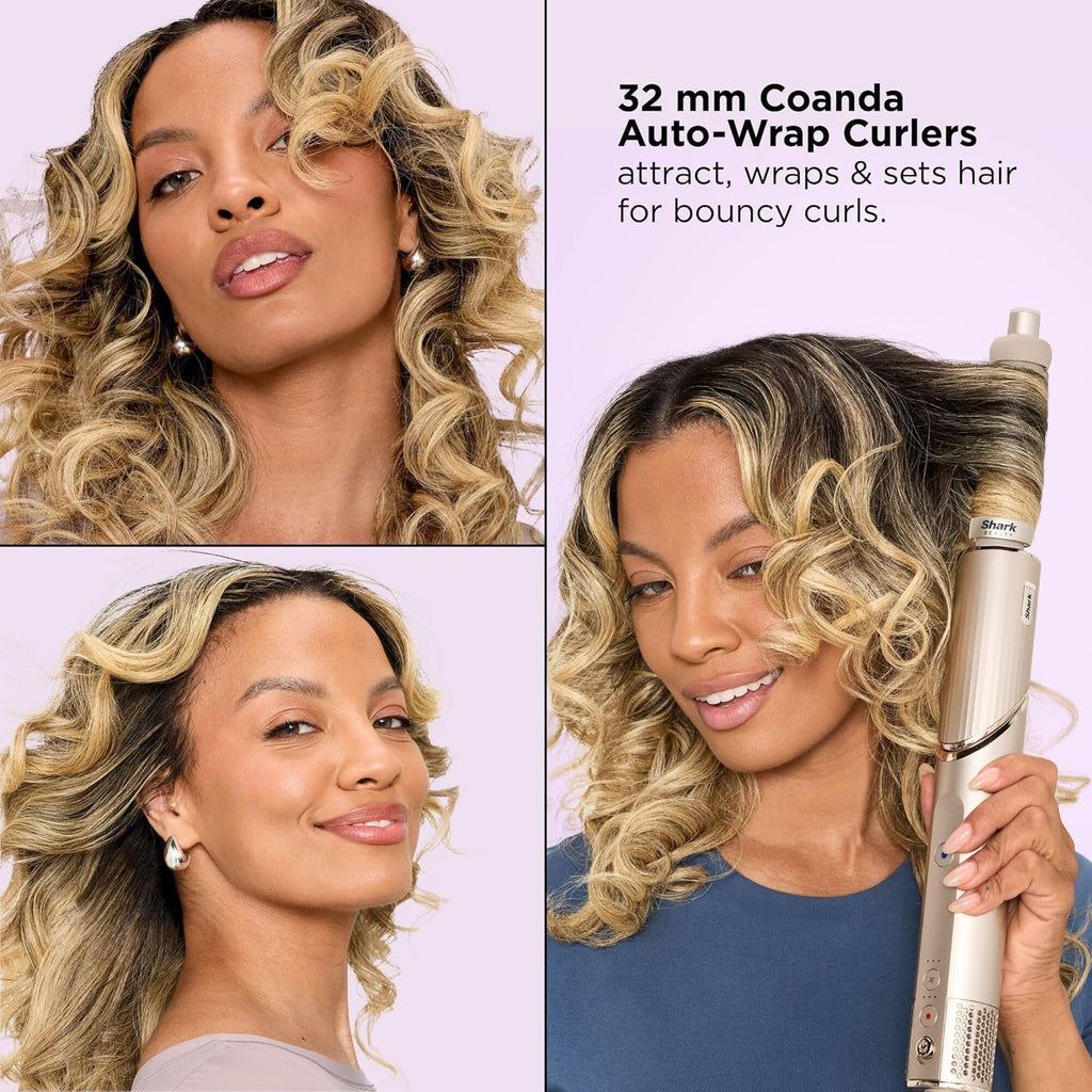 Flexstyle Multistyler Air Styler & Hair Dryer with Auto-Wrap Curlers, Concentrator & Oval Brush Tool, No Heat Damage
