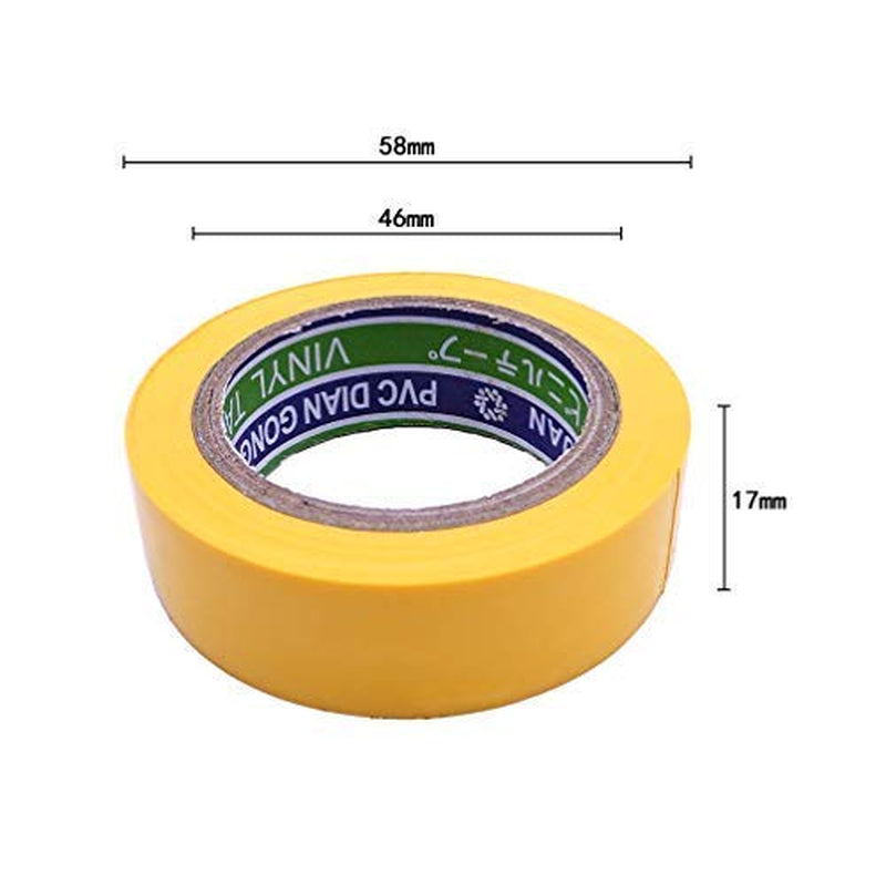 6 Pack Mixed Colour Electrical Insulation Tape Adhesive Gaffer PVC Tape 10M X 17MM (32.8 Feet X 0.67 Inches)