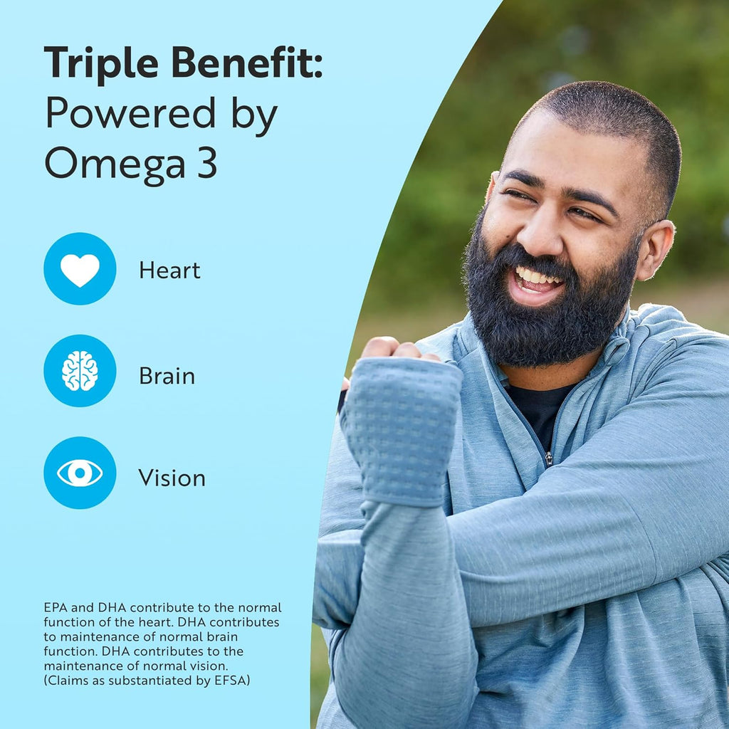 Omega 3 Capsules High Strength 2000Mg with 660Mg EPA & 440Mg DHA - 240 Softgel Omega 3 Fish Oil Capsules for 4 Months of Supply - Heart, Brain & Vision - Fish Oil Supplements