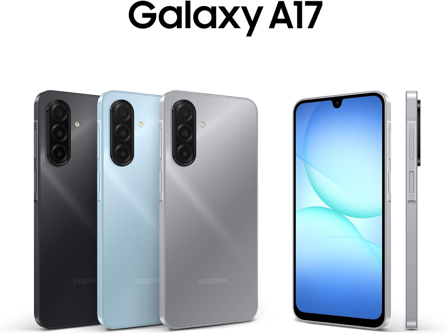 Galaxy A17 4G, AI Smartphone, Slim 7.5Mm Frame, Large Screen Unlocked Phone, 50MP Camera, 128GB Storage, 4GB Memory, 5000 Mah Battery, Grey, 3 Year Extended Warranty (UK Version)