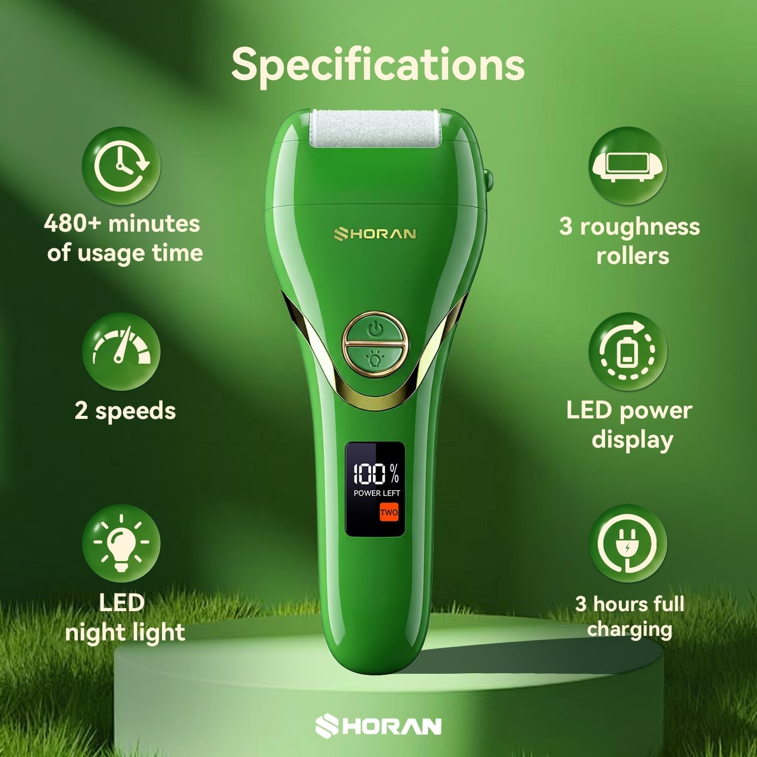 Electric Foot File Feet Hard Skin Remover, Professional Callus Remover Foot Grinder Pedicure Foot Care Utensil Cutters Accessories for Dead Skin Dry Skin, USB Rechargeable with 3 Replacement Rollers