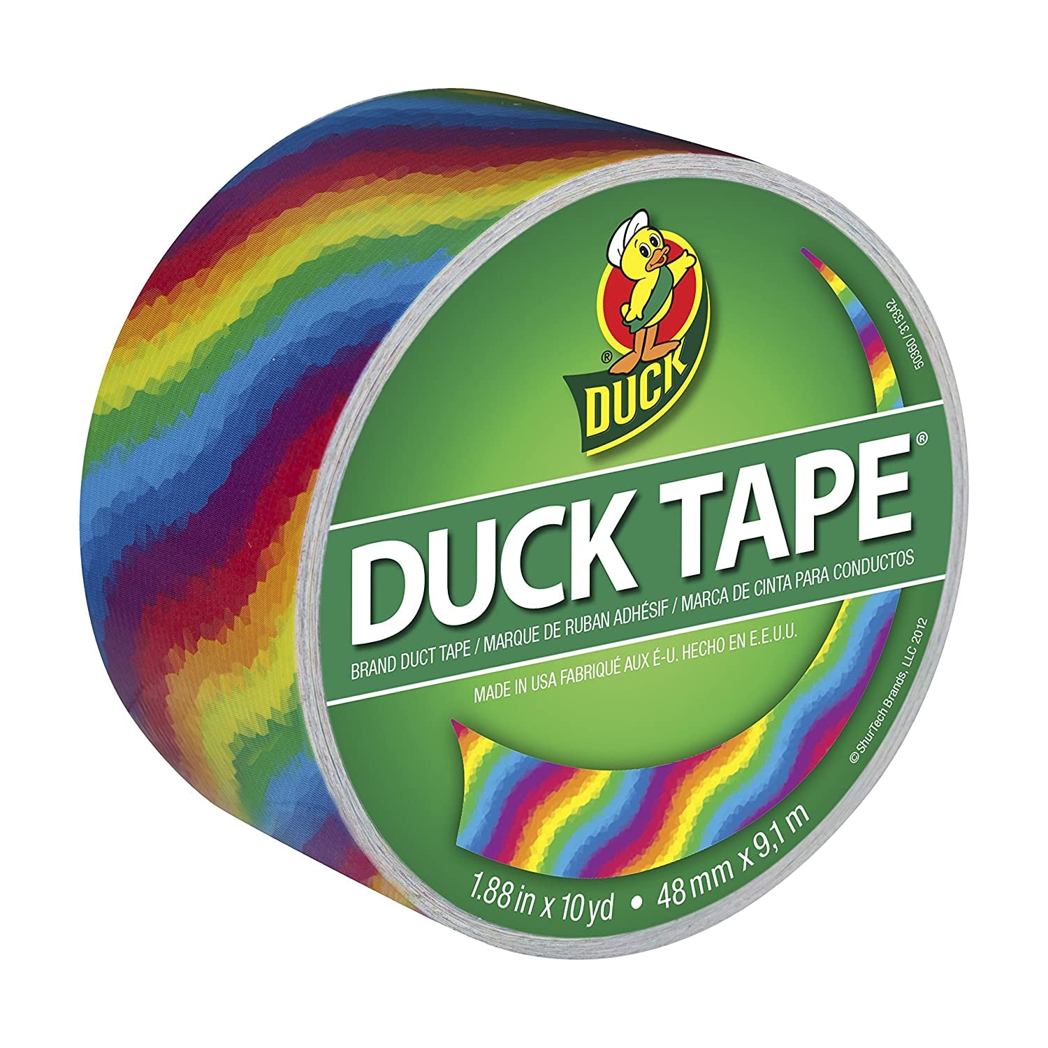 Tape Pattern Colours Rainbow. Repair, Arts & Crafts, DIY, Crafts, Gift Wrapping, Decorative, Scrapbook, Scrapbooking, Bullet Journal, Planner, Party, Festivals, Decoration - 48Mm X 9.1M