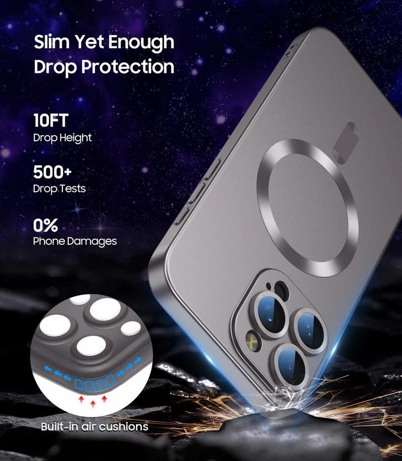 Magsafe Case for Iphone 17 Pro Max 16 Pro Max 17E 15 plus 14 13 12 SE Lens Glass