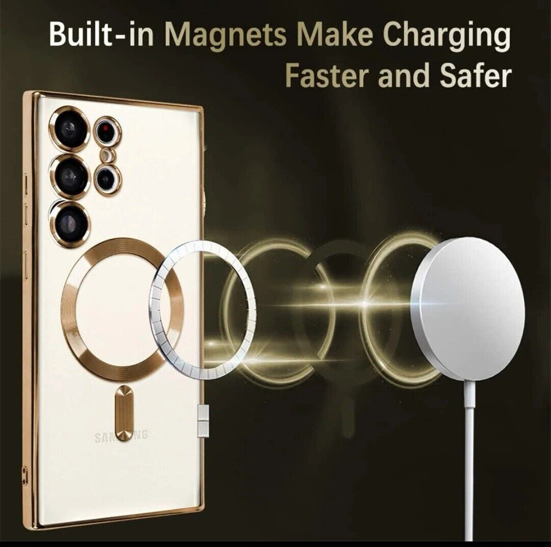 Clear Magsafe Case for Samsung S25 Ultra S26 S23 S24 Ultra A55 A35 S25 FE Cover