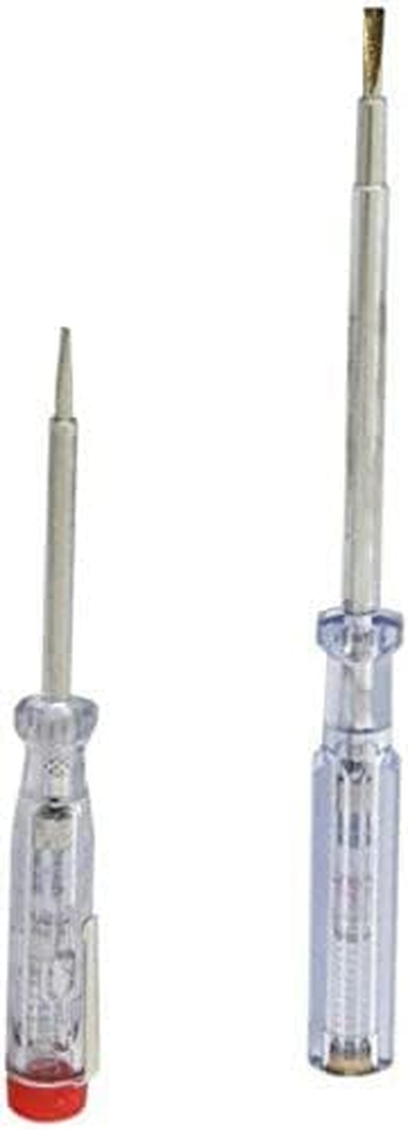 2-Piece Electrical Mains Voltage Tester Screwdriver Set, Insulated VDE Rated for Safety, 100-500V AC Test Range, Professional Electrician Tool