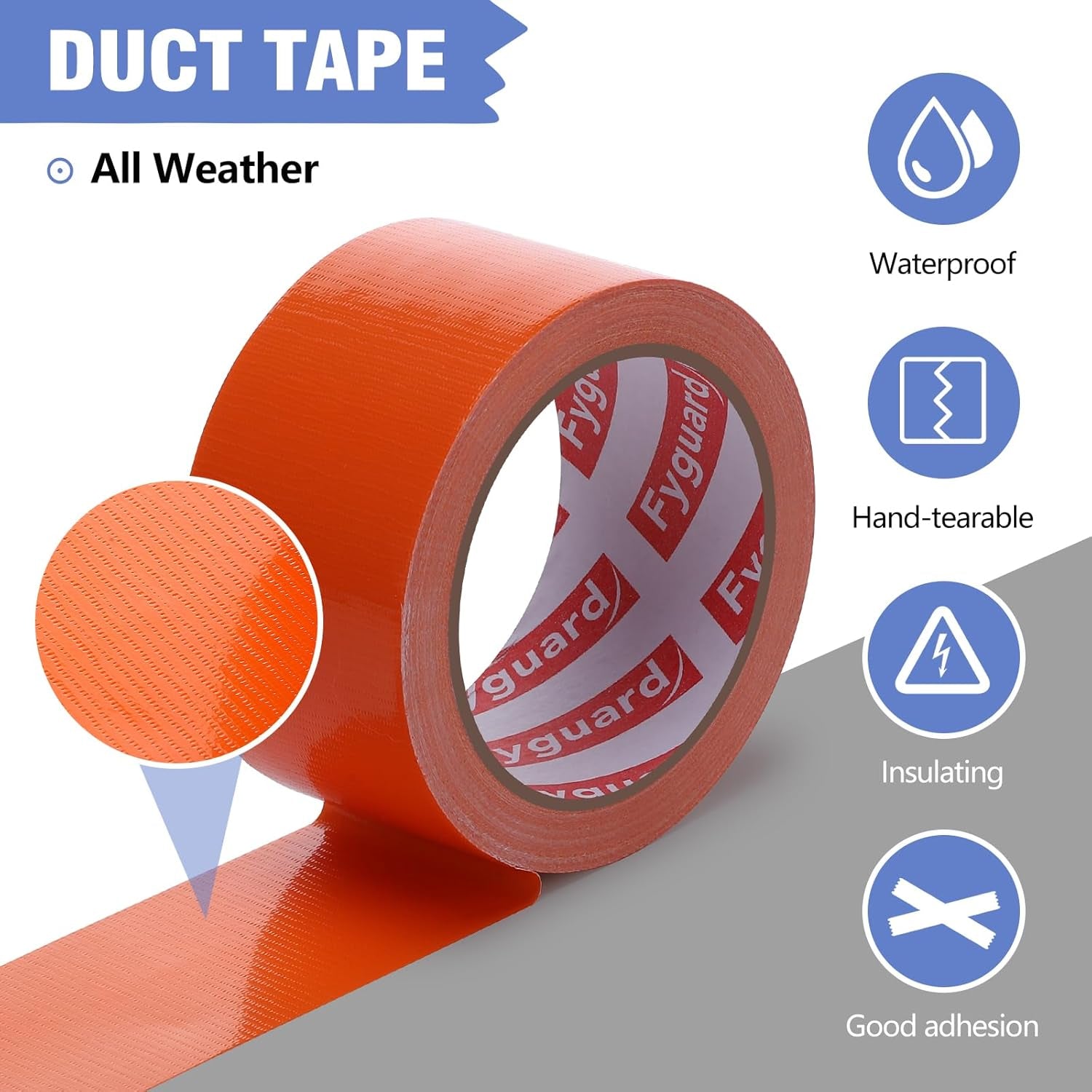 8 Rolls Duct Tape Rainbow, 48Mm X 9M Gaffer Tape 210Μ Waterproof Tape Weatherproof for Indoor and Outdoor Repair Fastening Reinforcing (72M in Total)