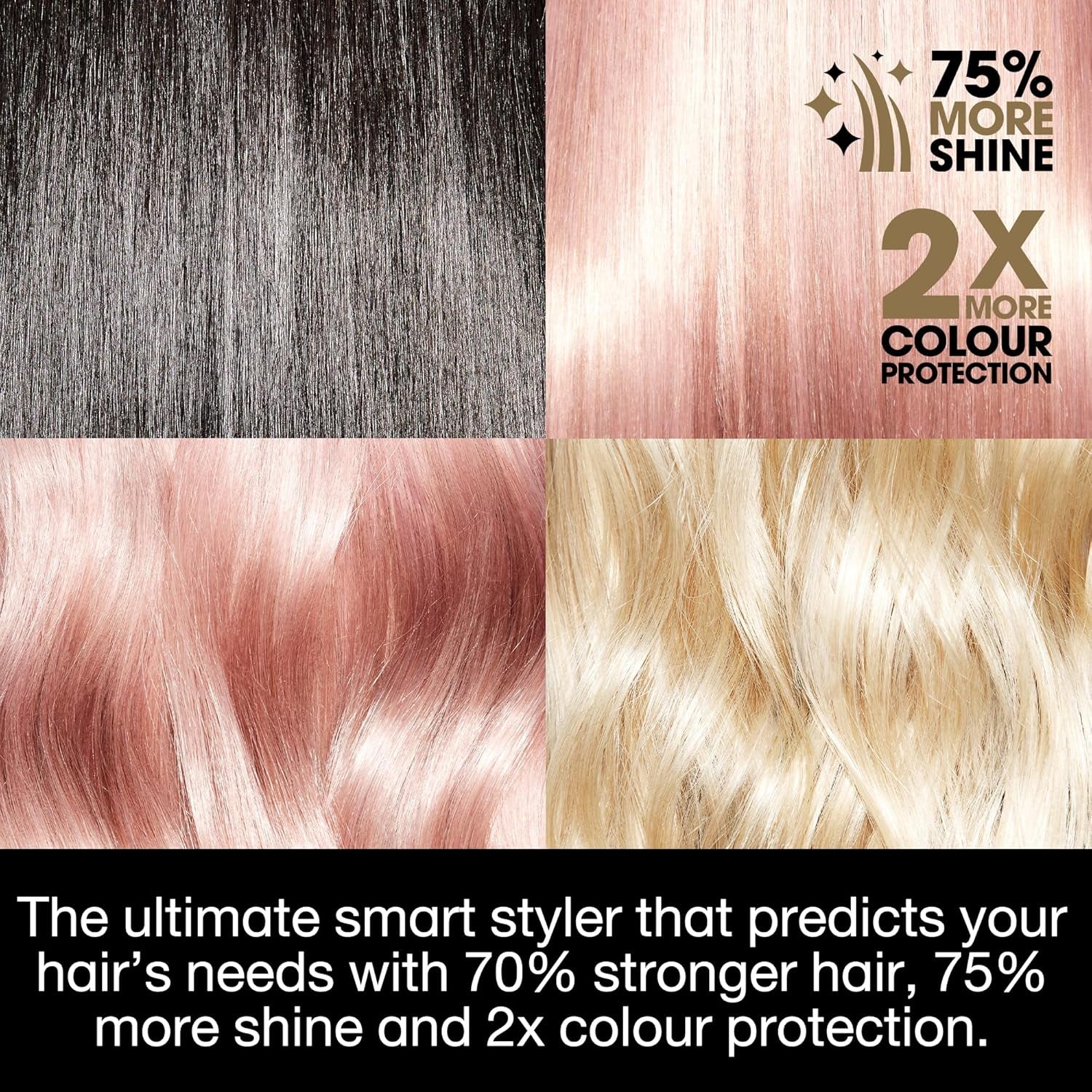 Platinum+ Hair Straightener & Professional Styler - More Strength, Shine & Colour Protection - for All Hair Types - (UK Plug)