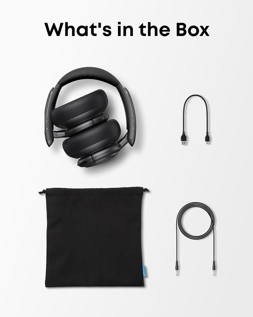 Q30 by , Hybrid Active Noise Cancelling Headphones with Travel Pouch, Multiple Modes, Hi-Res Audio, Custom EQ via App, 50H Playtime, Comfortable Fit, Bluetooth, Multipoint Connection