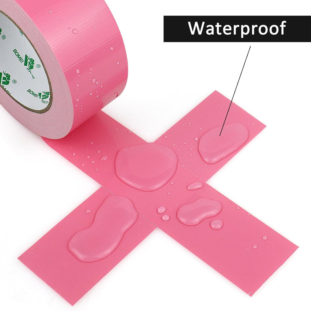 2 Packs Pink Duct Tape Reinforced Cloth Gaffer Tape 48 Mm X 30 Y,230 Mic Thick Sticky for Pipeline Ducts Fixing Repairing,Heavy Duty Moving Boxes Sealing,Bundling,Strapping,Labeling