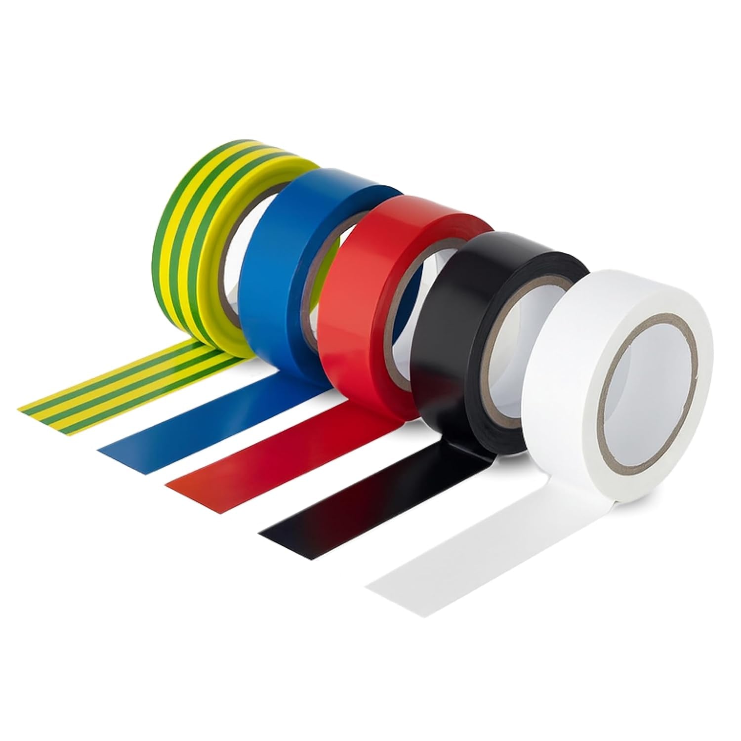 Electrical Tape, 10 Meters Insulation, Electrical Insulating Tape, 5 Pack Assorted Colours, S5PKPVCETX6