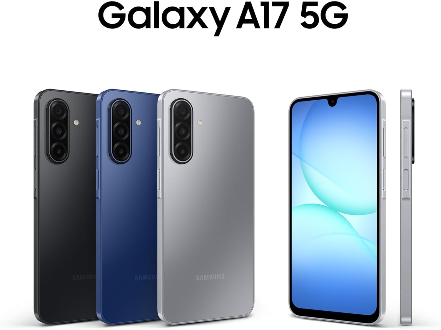 Galaxy A17 5G, AI Smartphone, Slim 7.5Mm Frame, Large Screen, 50MP Camera, 128GB Storage, 4GB Memory, 5000 Mah Battery, Black, 3 Year Extended Warranty (UK Version)