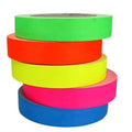Neon Gaffer Cloth Tape, Fluorescent Colors Pro Gaff Tape Duct Tape UV Blacklight Glow in the Dark Tape for UV Party, 5 Pack (0.6 Inch X 16.5 Feet)