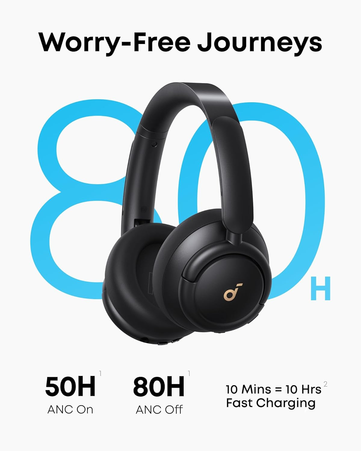 Q30 by , Hybrid Active Noise Cancelling Headphones with Travel Pouch, Multiple Modes, Hi-Res Audio, Custom EQ via App, 50H Playtime, Comfortable Fit, Bluetooth, Multipoint Connection