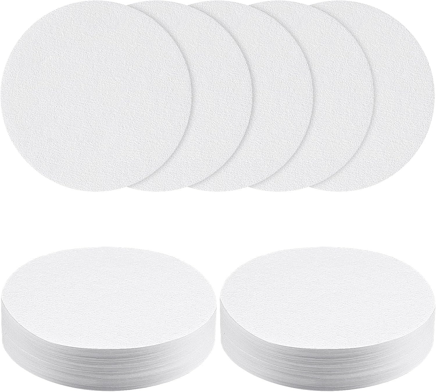 100 Pcs Natural Coffee Filters Papers, 6.4X6.4 Cm round Paper Filters Compatible with Aeropress and Espresso Makers, Microfilters Replacement Must-Have Coffee Accessories, White