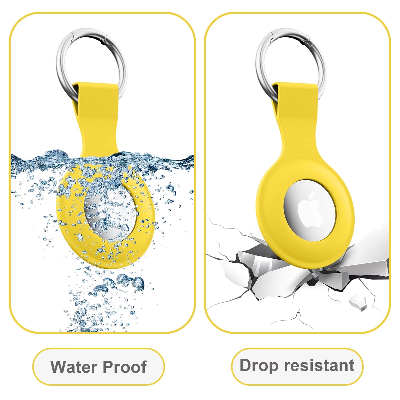 Silicone Case for Apple Airtags Cover Protective Shell Tracker Accessories Anti-Scratch Sleeve Keychain for Apple Air Tag Case