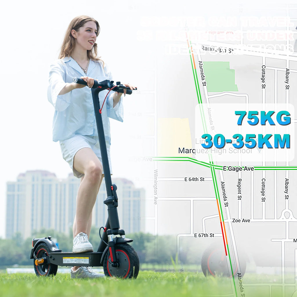 EV10K Pro Electric Scooter for Adults, 10" Foldable Scooter, App Control, 500W Motor, 410WH Battery, Max Speed 25