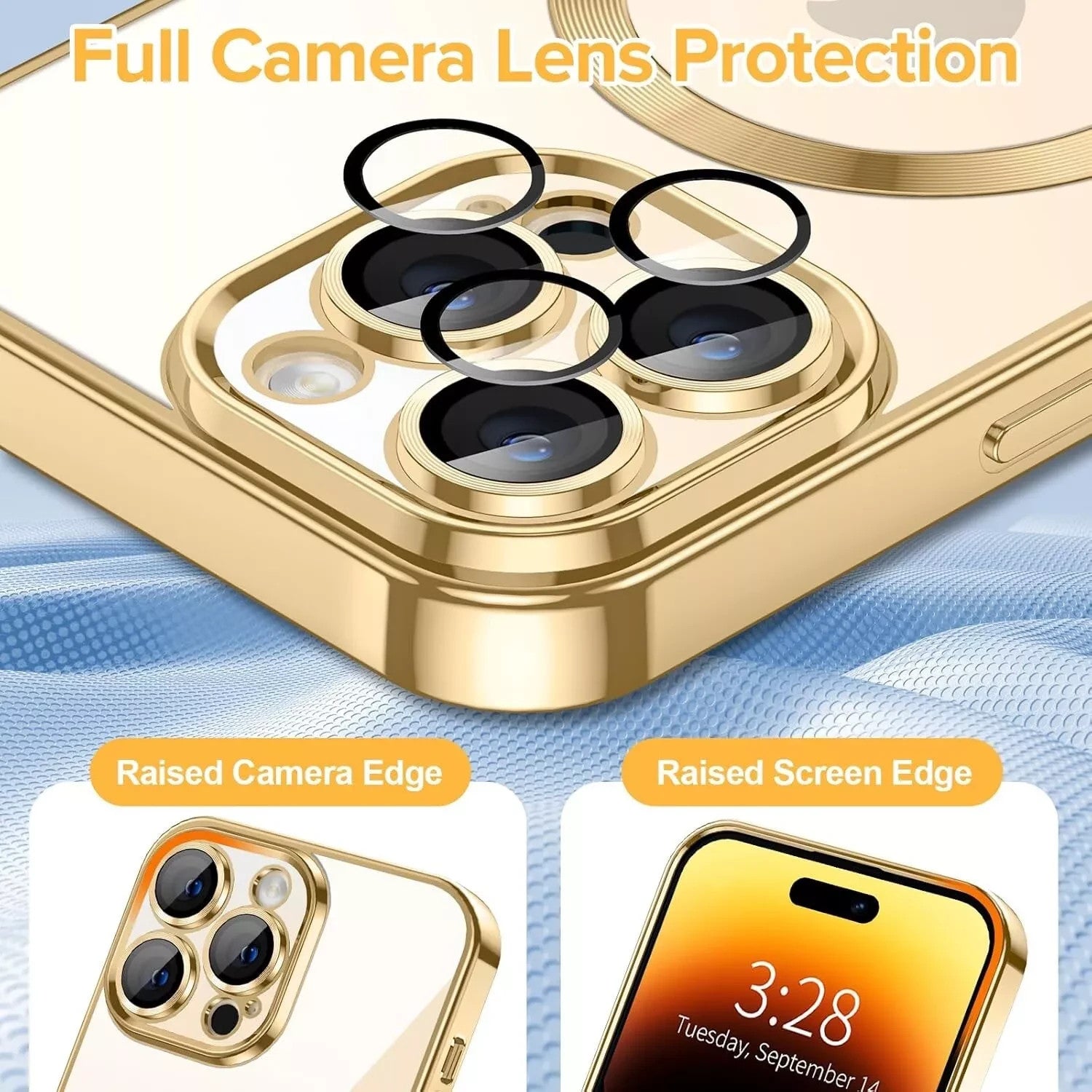 Magsafe with Lens Glass Case for Iphone 17 Pro Max 16Pro 17E 15 14 13 12 SE 2022