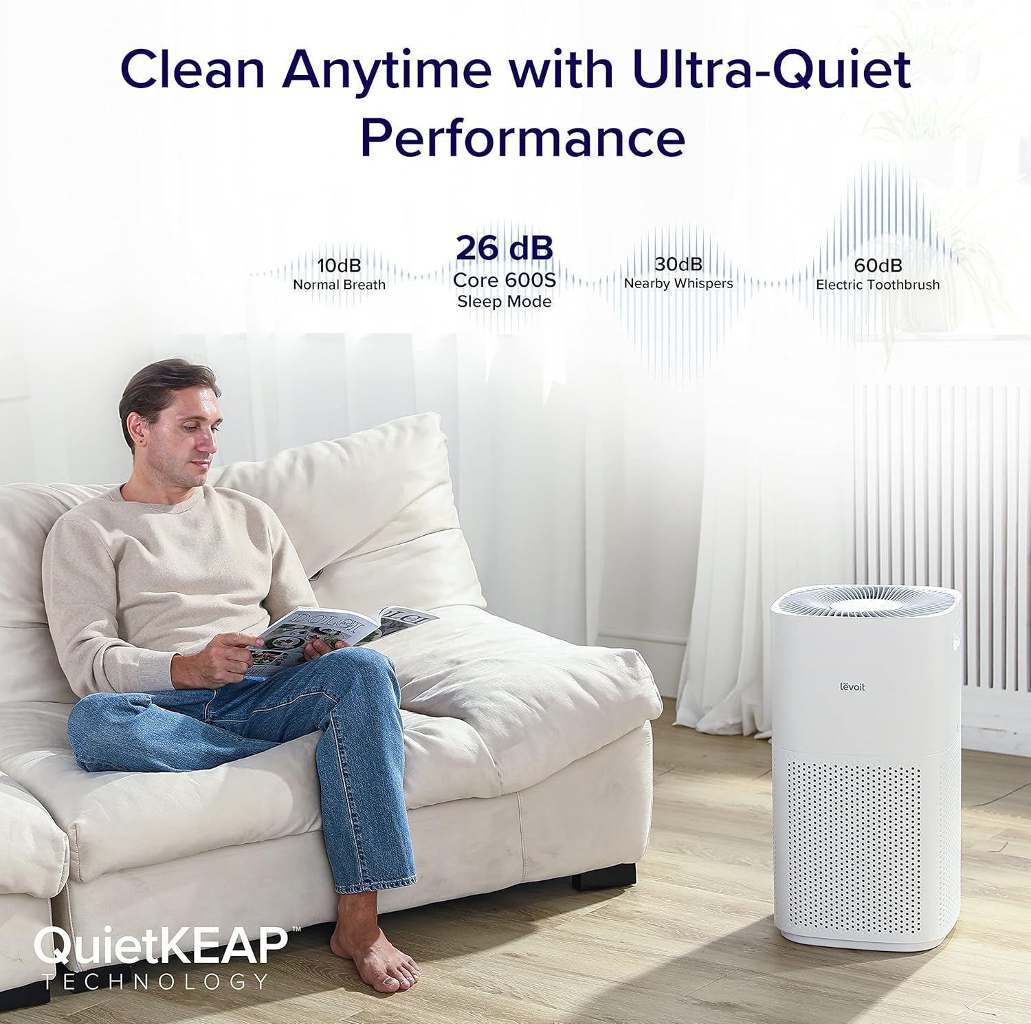 Smart Air Purifier for Home Large Room, Covers up to 294 ㎡, CADR 697M³/H, APP & Alexa Control, PM2.5 Air Monitor & Auto Mode, HEPA Filter Removes Allergens Pollen Dust Smoke Pet