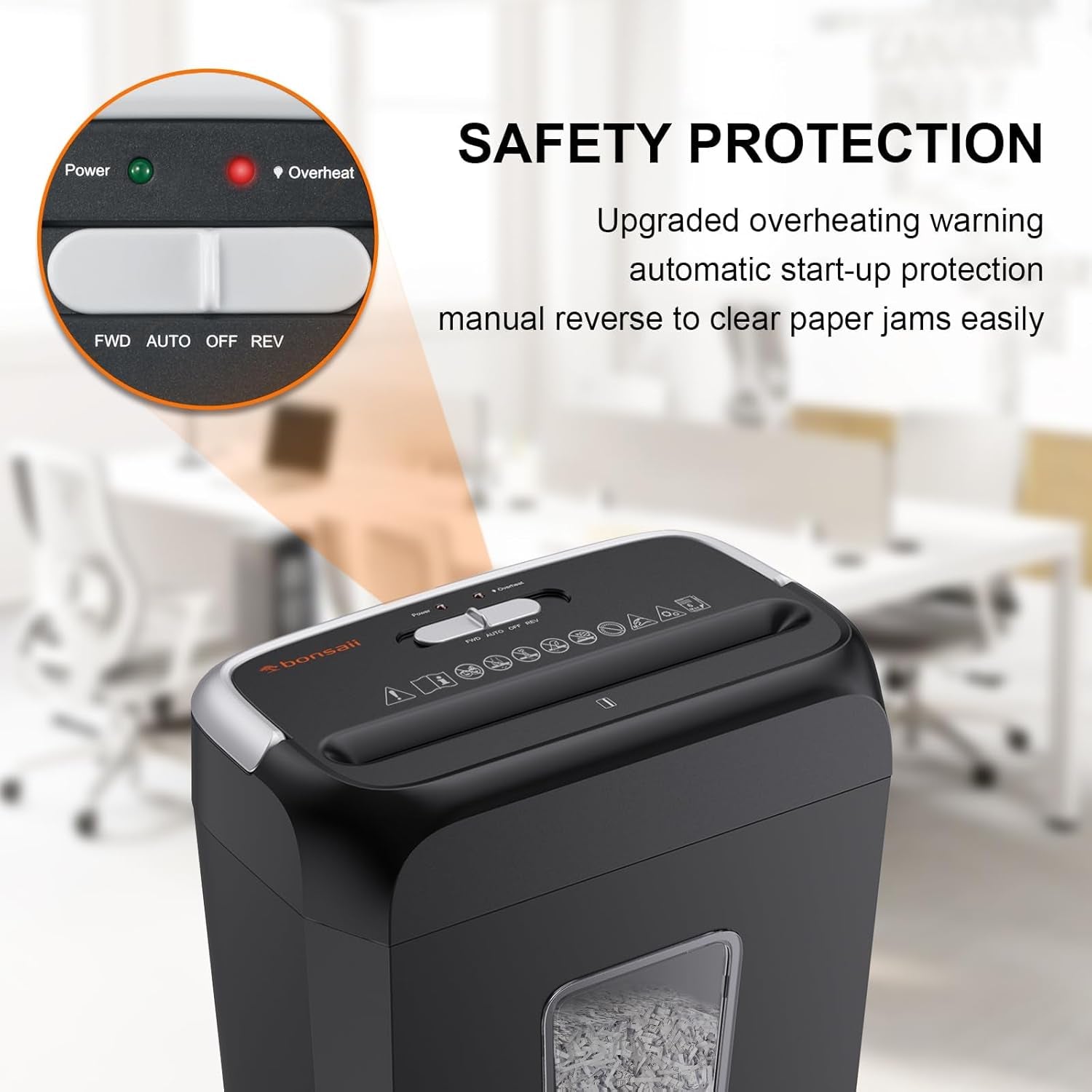6 Sheet Cross Cut Paper Shredder, Compact Shredder for Home & Small Office Use, Shreds Credit Cards, Staples, and Clips, Portable Handle Design, 13L Bin (C237-B Upgrade Version)