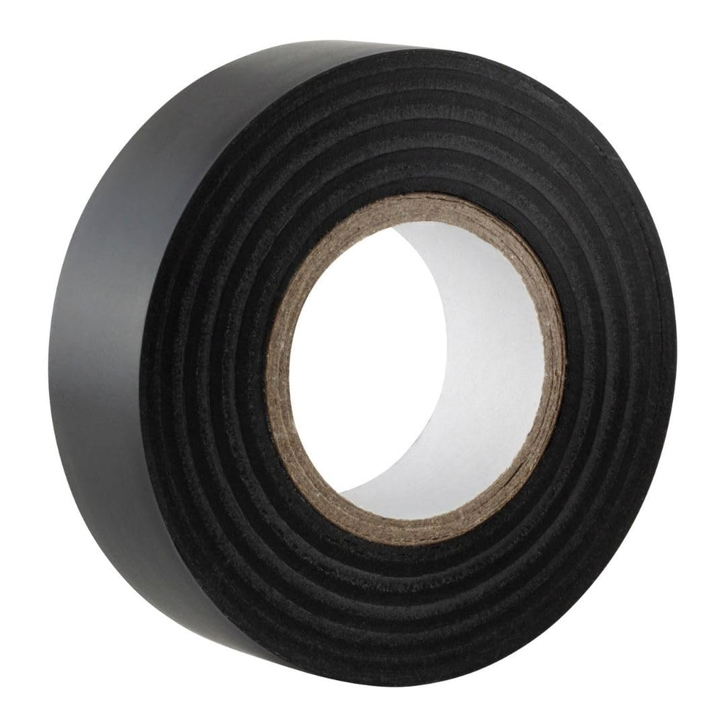 Black Electrical Tape, 19Mm X 20M, 10 Rolls of Strong Self-Adhesive PVC Insulation Tape for Insulating, Repairing and Protecting Electrical Wires