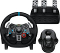 G G29 SE Driving Force Racing Wheel and Pedals, Force Feedback, Real Leather Driving Force Shifter - Sim Steering Wheel, Pedals, Gear Stick for PS5, PS4 and PC, Mac - Black
