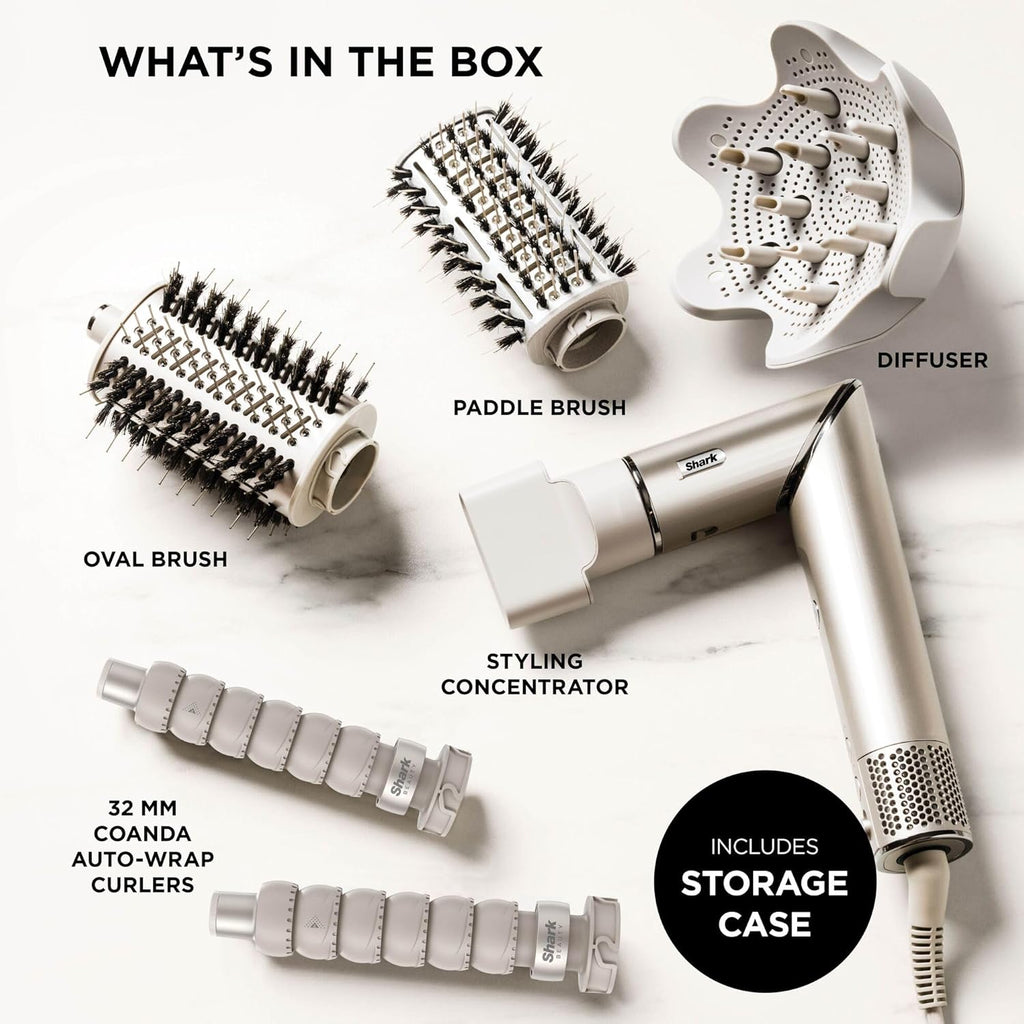 Flexstyle Multistyler Air Styler & Hair Dryer with Auto-Wrap Curlers, Concentrator & Oval Brush Tool, No Heat Damage