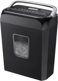 6 Sheet Cross Cut Paper Shredder, Compact Shredder for Home & Small Office Use, Shreds Credit Cards, Staples, and Clips, Portable Handle Design, 13L Bin (C237-B Upgrade Version)