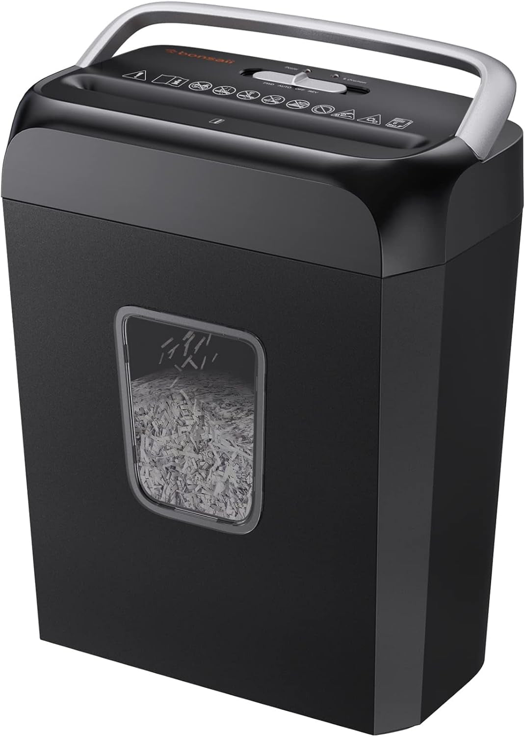 6 Sheet Cross Cut Paper Shredder, Compact Shredder for Home & Small Office Use, Shreds Credit Cards, Staples, and Clips, Portable Handle Design, 13L Bin (C237-B Upgrade Version)