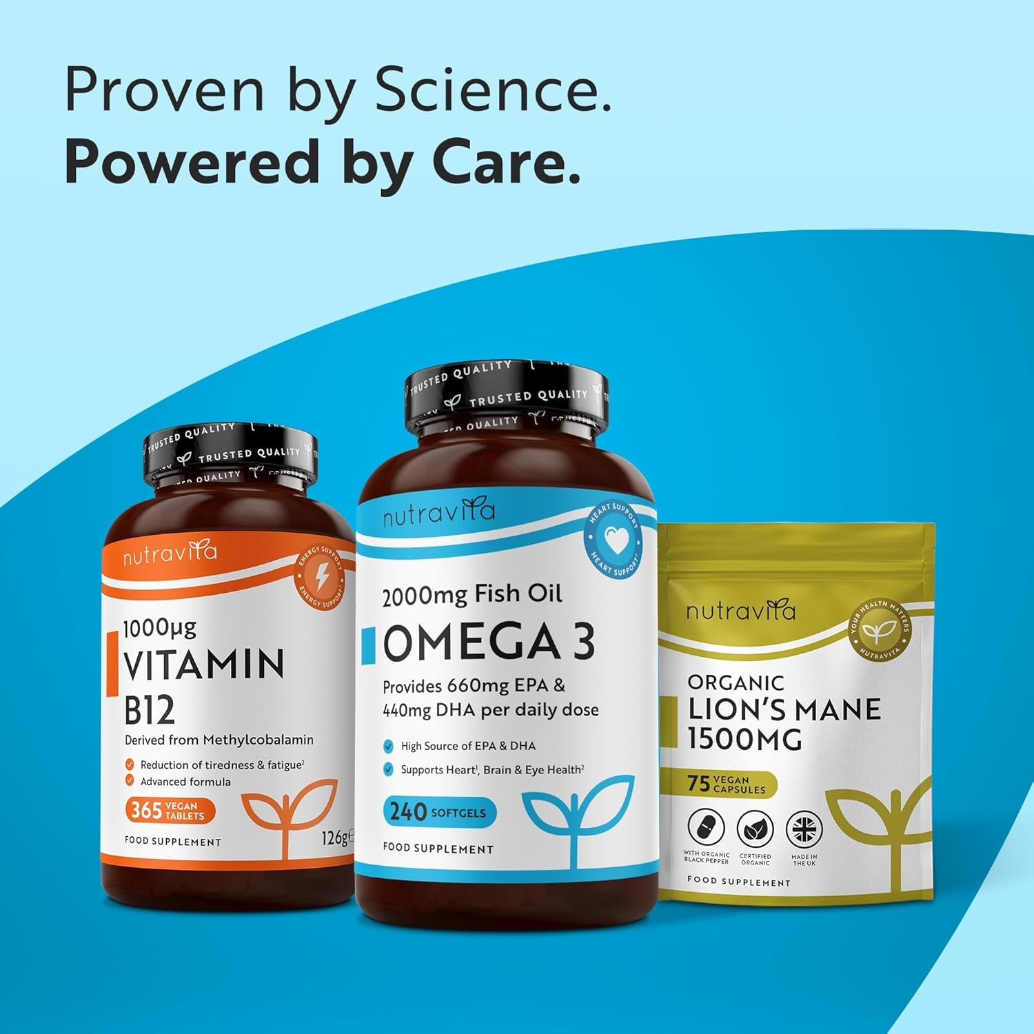 Omega 3 Capsules High Strength 2000Mg with 660Mg EPA & 440Mg DHA - 240 Softgel Omega 3 Fish Oil Capsules for 4 Months of Supply - Heart, Brain & Vision - Fish Oil Supplements