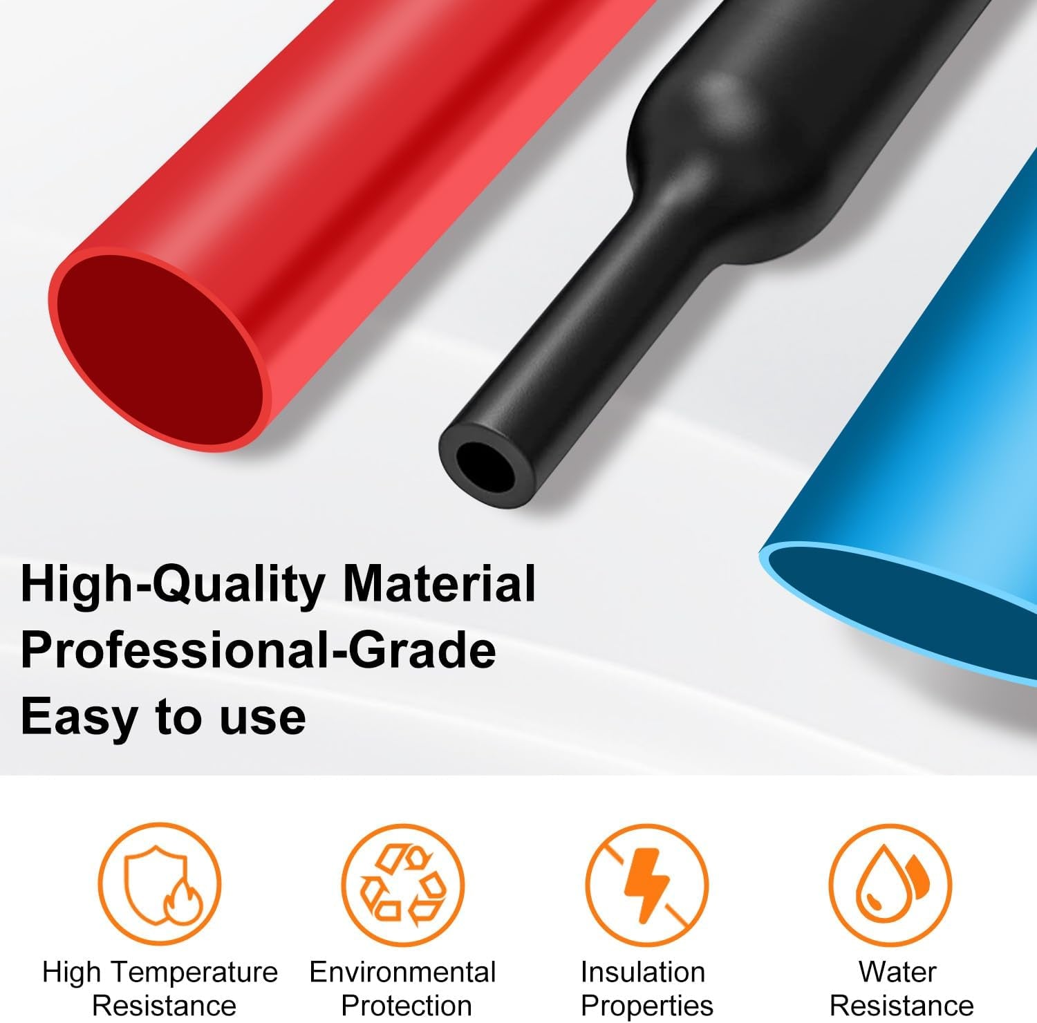 Heat Shrink Tubing Set - 580 Pieces High Quality EVA Material in 6 Colors and 11 Sizes - Ideal for Electrical Insulation, Repairs and Wire Connectors with User-Friendly Design and Storage Case