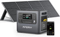 Portable Power Station 2400W with 200W Solar Panel, 2048Wh Portable Power Station Lifepo4 230V AC Outlets, UPS, Solar Generator, Electric Generator for Rv/Camping/Home