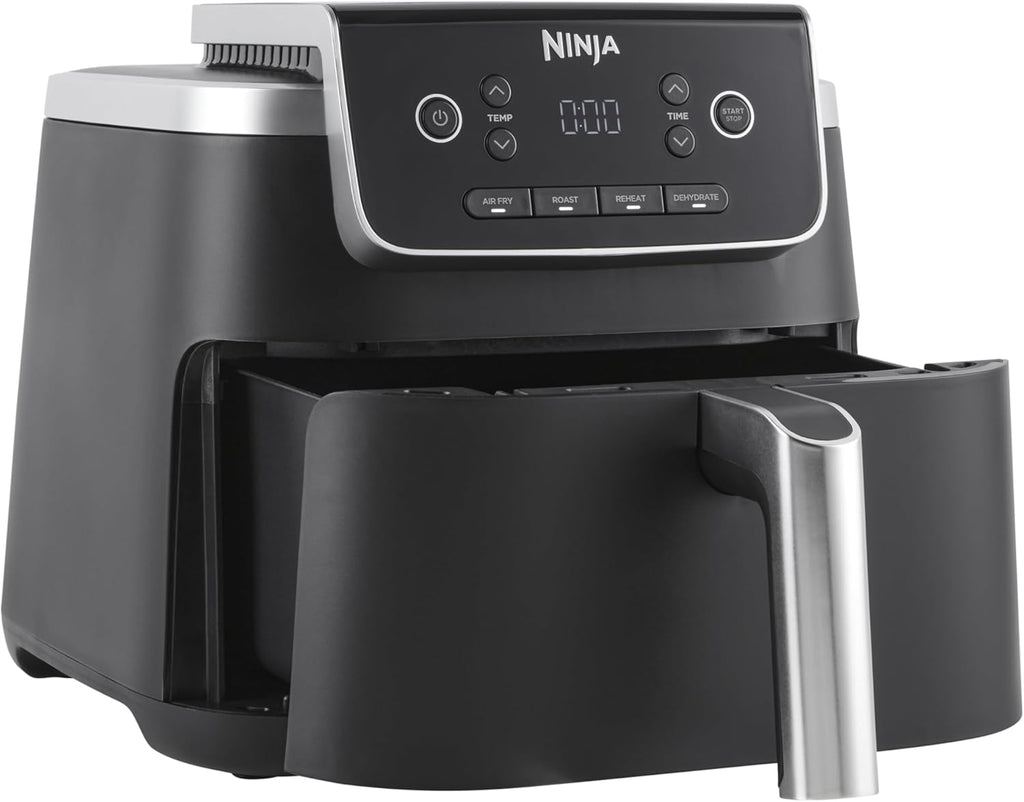 Air Fryer PRO 4.7L, Single Drawer, 4-In-1, Air Fry, Roast, Reheat, Dehydrate, Cooks 1-2 Portions, Digital, Cook from Frozen, Non-Stick Drawer & Crisper Basket, 2000W, Black AF140UKBRN