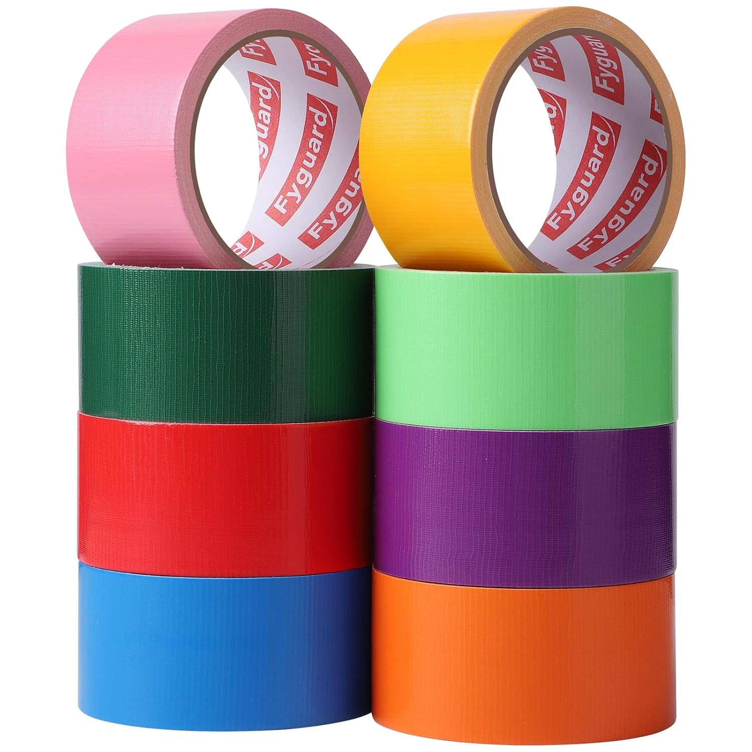 8 Rolls Duct Tape Rainbow, 48Mm X 9M Gaffer Tape 210Μ Waterproof Tape Weatherproof for Indoor and Outdoor Repair Fastening Reinforcing (72M in Total)