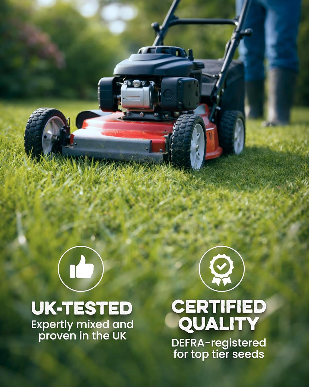 Fast Growing Grass Seed – 1.70KG Premium Quality Lawn Seed for Overseeding & New Lawns – Hard Wearing & Pet Friendly - Perfect for UK Lawns - Winter & Defra Approved