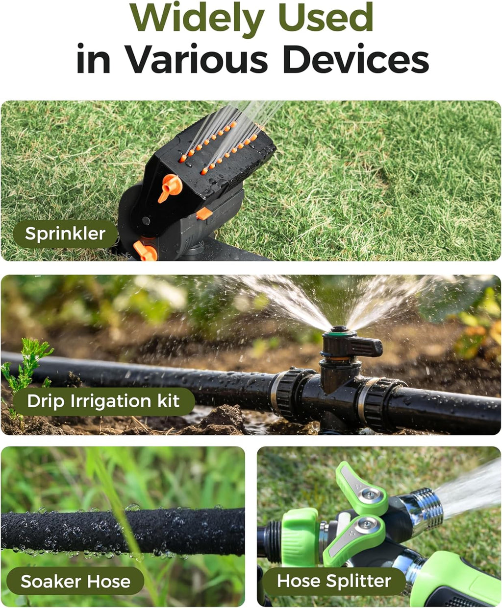 Water Sprinkler Timer with Brass Inlet & Outlet, Irrigation Hose Timer with Weekly and Daily Frequency Irrigation, Rain Delay and Manual Watering for Lawns and Gardens