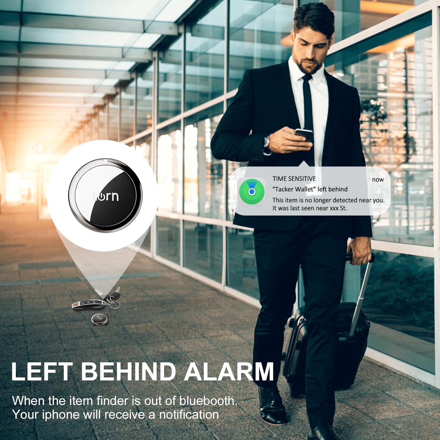 Item Finders Tracker Work for Apple Find My (Ios Only) APP GPS Tracker Tag for Dogs,Cats,Luggage, Keys, Backpack, Satchel Etc. (2Pack Black&Bwmix)