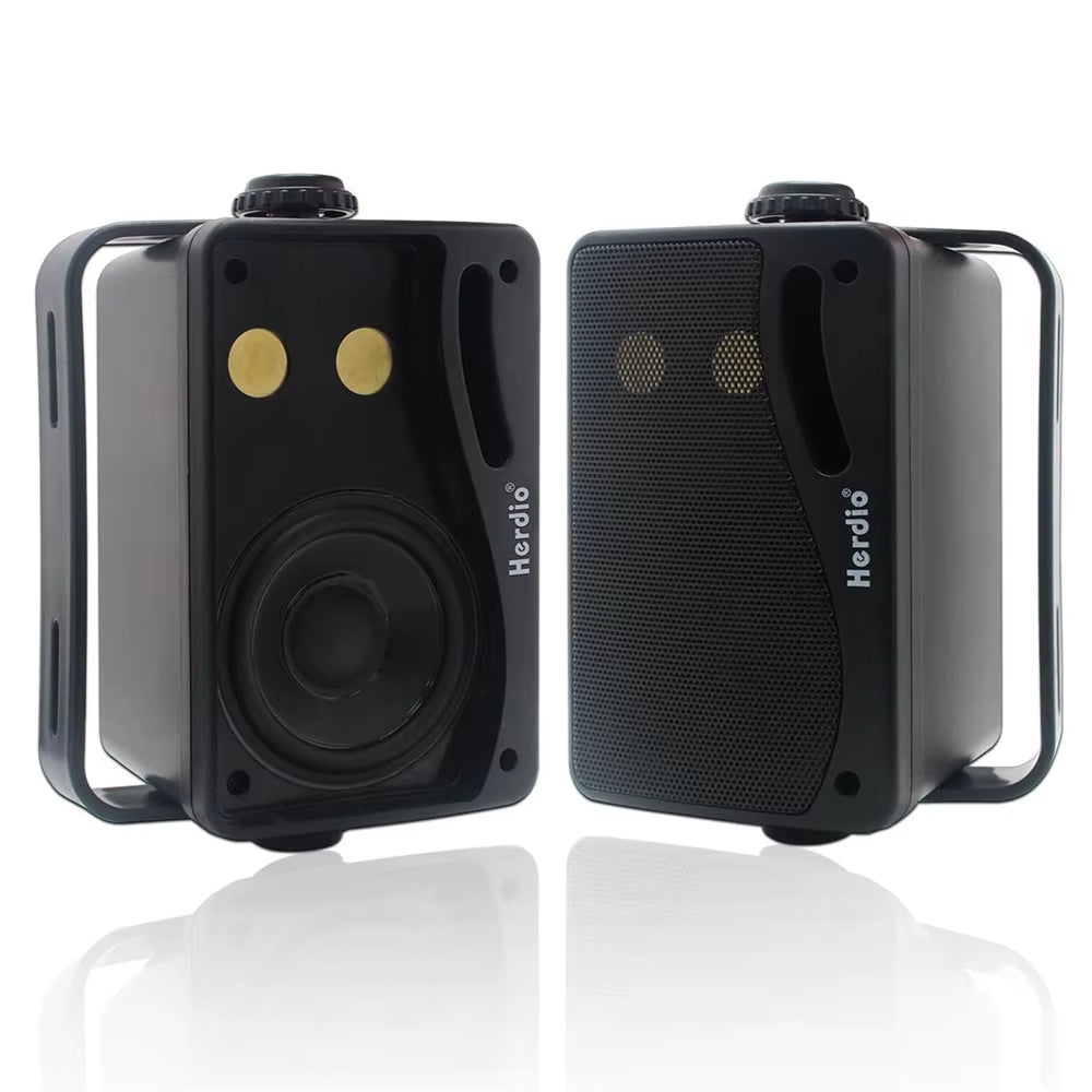 3.5'' Passive Outdoor Speakers Wired Waterproof 200W 3 Way Premium Mountable Wall Mount Speakers for Patio Marine Boat